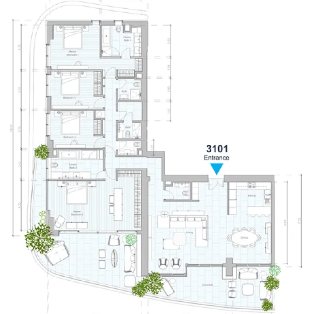 blu marine 4 rooms plan